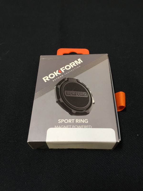 Photo 2 of Rokform - Magnetic Sport Ring Grip and Stand, Thin Metal Cell Phone Ring Holder, Specially Designed for Rokform iPhone & Samsung Twist Lock Cases (Black)
