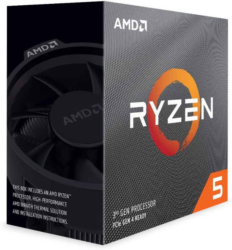 Photo 1 of AMD Ryzen 5 3600 6-Core, 12-Thread Unlocked Desktop Processor with Wraith Stealth Cooler FACTORY SEALED