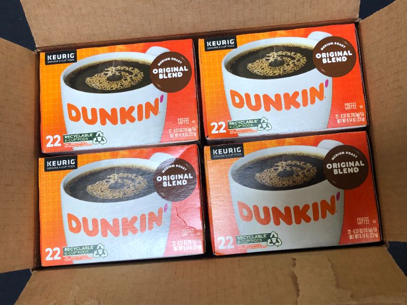 Photo 3 of Dunkin' Original Blend, Medium Roast, Keurig K-Cup Pods - 22ct 4 count--bb April 2022