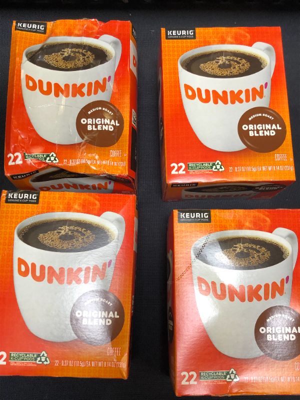 Photo 3 of Damaged--Dunkin' Original Blend, Medium Roast, Keurig K-Cup Pods - 22ct 4 count--bb April 2022