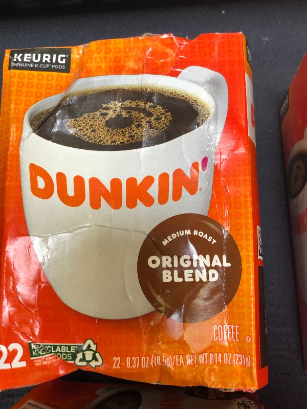 Photo 4 of Damaged--Dunkin' Original Blend, Medium Roast, Keurig K-Cup Pods - 22ct 4 count--bb April 2022