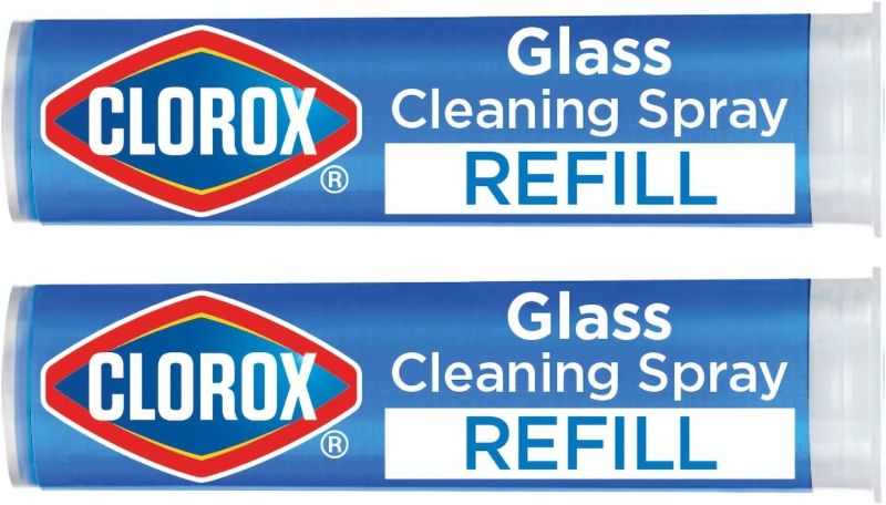 Photo 1 of Clorox Glass Cleaner Refill Cartridge for Glass Cleaner Reusable Spray Bottle Two Refill Cartridges Ounces Package May Vary, 2 Piece Set, 0.66 Fl Oz
( 2 pack)