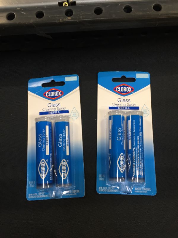 Photo 1 of Clorox Glass Cleaner Refill Cartridge for Glass Cleaner Reusable Spray Bottle Two Refill Cartridges Ounces Package May Vary, 2 Piece Set, 0.66 Fl Oz
( 2 pack)