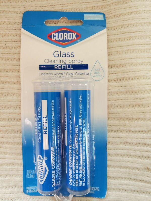 Photo 1 of Clorox Glass Cleaning Spray Refill Cartridges. Pack of 2, Set of 2