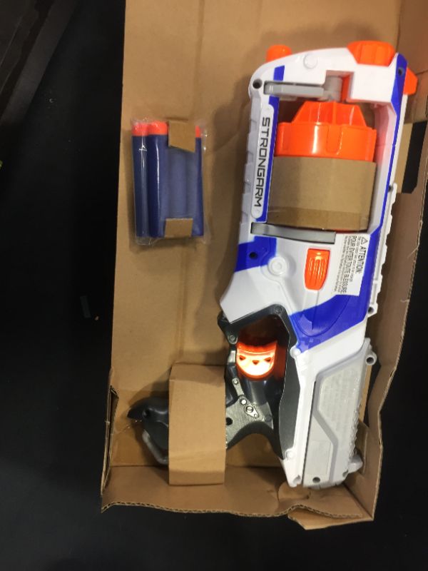 Photo 2 of 
Nerf N Strike Elite Strongarm Toy Blaster With Rotating Barrel, Slam Fire, And 6 Official Nerf Elite Darts For Kids, Teens, And Adults(Amazon Exclusive)