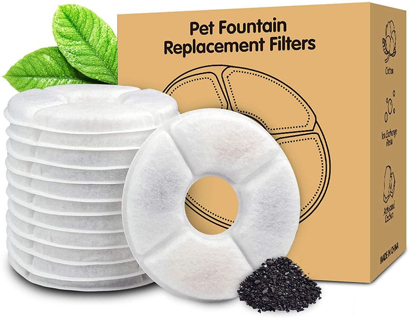 Photo 1 of 2-Pack Replacement Filters for Cat Fountain | Pet Water Fountain Filters | Activated Carbon Filters