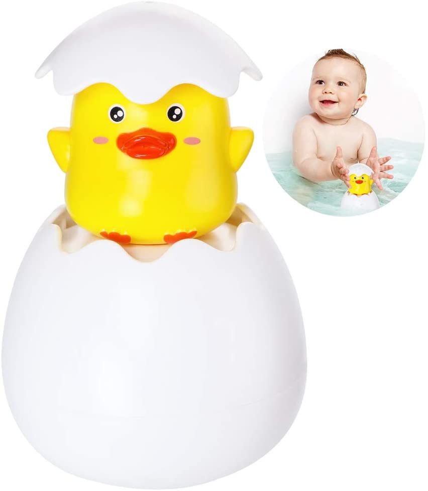 Photo 1 of Bath Water Squirting Toy, B bangcool Fun Water Spray Sprinkle Bathtub Pool Bathroom Hatching Egg Toys (Yellow)