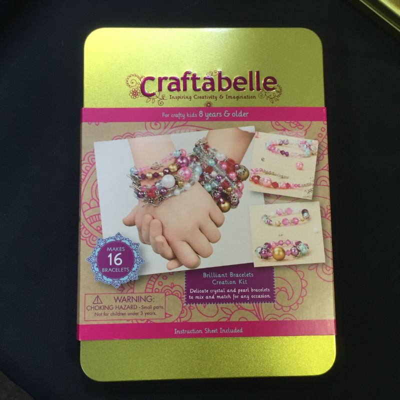Photo 1 of Craftabelle – Brilliant Bracelets Creation Kit – Bracelet Making Kit – 492pc Jewelry Set with Crystal and Pearl Beads – Arts & Crafts for Kids Aged 8 Years + (CF2442Z)