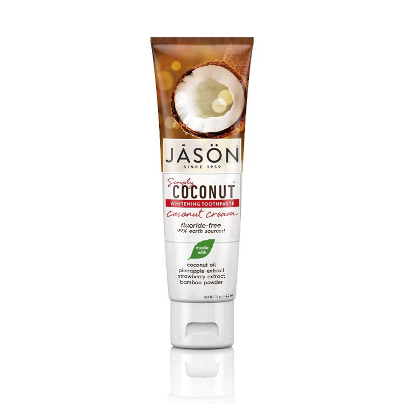 Photo 1 of 
Jason Simply Coconut Whitening Fluoride-Free Toothpaste, Coconut Cream, 4.2 Oz(2)