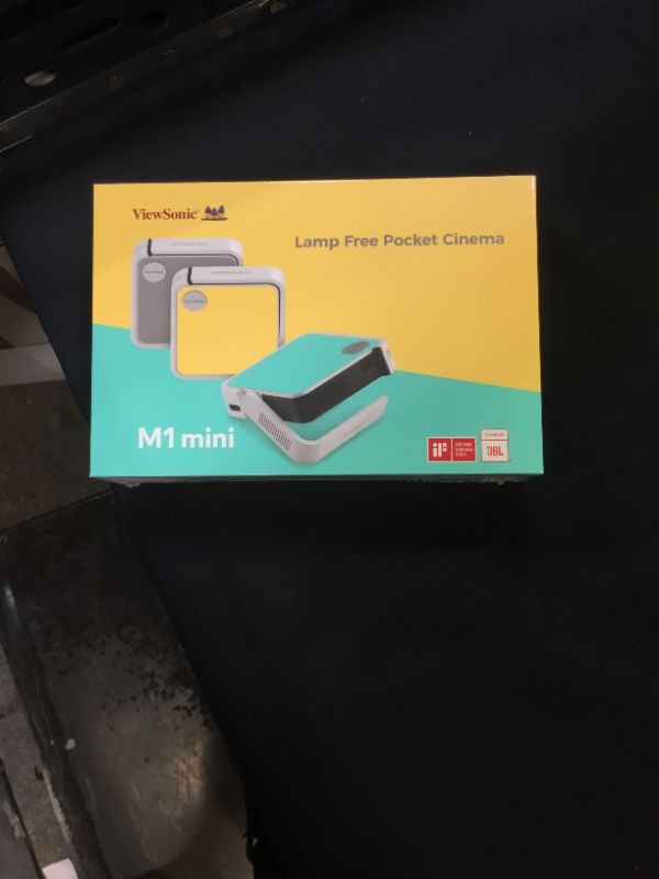 Photo 1 of ViewSonic M1 Mini Ultra Portable LED Projector with Auto Keystone, JBL Speaker, HDMI, USB, Stream Netflix with Dongle (M1MINI)