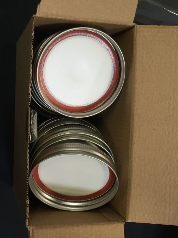 Photo 2 of 24 Pcs Canning Jar Lids and Bands for Regular Mouth Mason Jars Aluminum Lids Split-type Lids Leak Proof Secure Storage Caps Lids