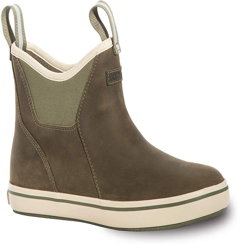 Photo 1 of Xtratuf Women's 6 Inch Leather Ankle Deck Boot Olive 8