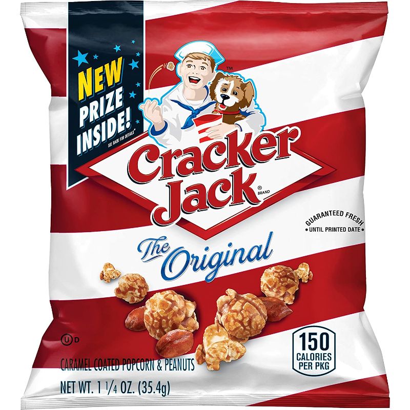 Photo 1 of  Cracker Jack Original Caramel Coated Popcorn & Peanutsm , 1.25 Ounce (Pack of 30) VEXP 5/22