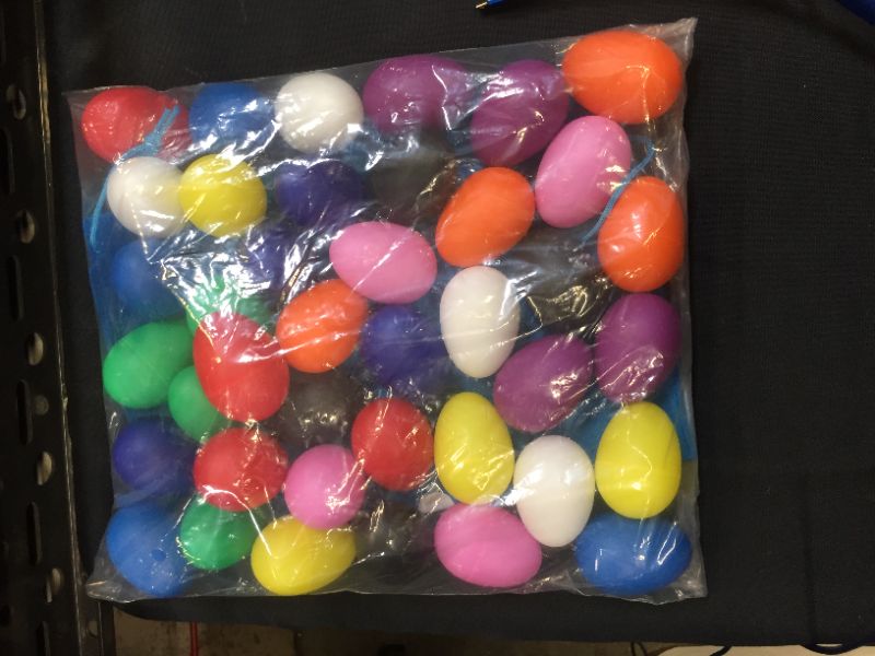 Photo 1 of AMASKY 40PCS Plastic Egg Shakers Percussion Musical Maracas with a Storage Bag for Toys Music Learning DIY Painting Kids Boys and Girls Favorite (ES-40)