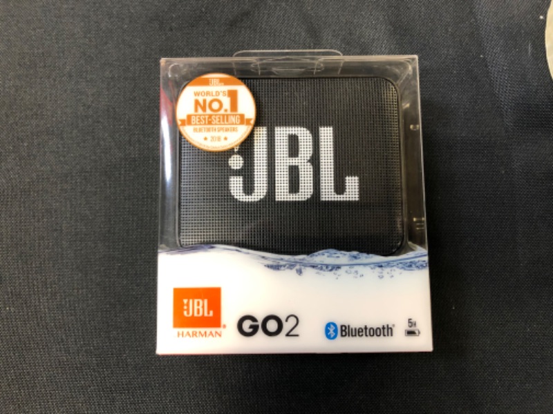 Photo 2 of JBL GO2 - Waterproof Ultra-Portable Bluetooth Speaker - Black
