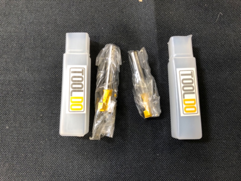 Photo 1 of 1/4 Inch Shank Keyhole Router Bit Set - 3/8 & 1/2 Inch Blade Diameter by Tooldo
