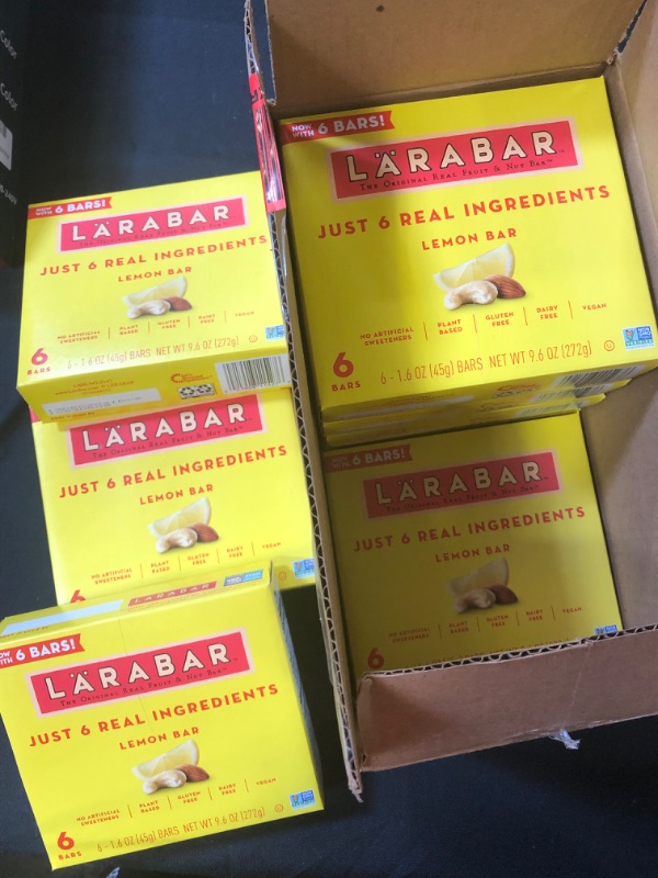 Photo 2 of Larabar Lemon Bar, Gluten Free Vegan Fruit & Nut Bar, 1.6 oz Bars, 6 ct BB 13 DEC 2021
