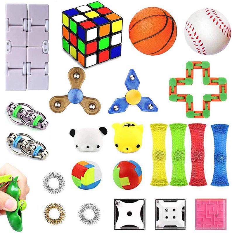 Photo 1 of Fidget Toys Set, Sensory Toys for Adults Kids ADHD ADD Anxiety Autism, Stress Relief Toys for School Supplies Classroom Rewards, Birthday Party Favors, Carnival Prizes, Goody Bag Piñata Fillers
