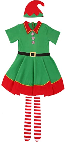 Photo 1 of Tinyones Christmas Elf Costume Family Set Christmas Matching Utfits for Adults and Kids Holiday Xmas 6/7 yrs 
