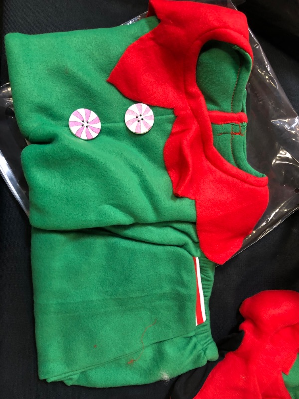 Photo 3 of Tinyones Christmas Elf Costume Family Set Christmas Matching Utfits for Adults and Kids Holiday Xmas 6/7 yrs 
