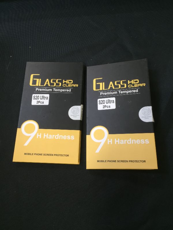 Photo 2 of (2+1) Galaxy S20 Ultra 5G Tempered Glass Screen Protector Support Ultrasonic Fingerprint, 9H Hardness, Anti-Scratch for Samsung Galaxy S20 Ultra(6.9") 2 PACK