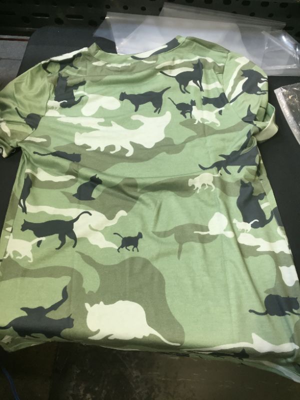 Photo 1 of WOMENS GREEN CAMOUFLAGE CAT SHIRT WOMENS MEDIUM