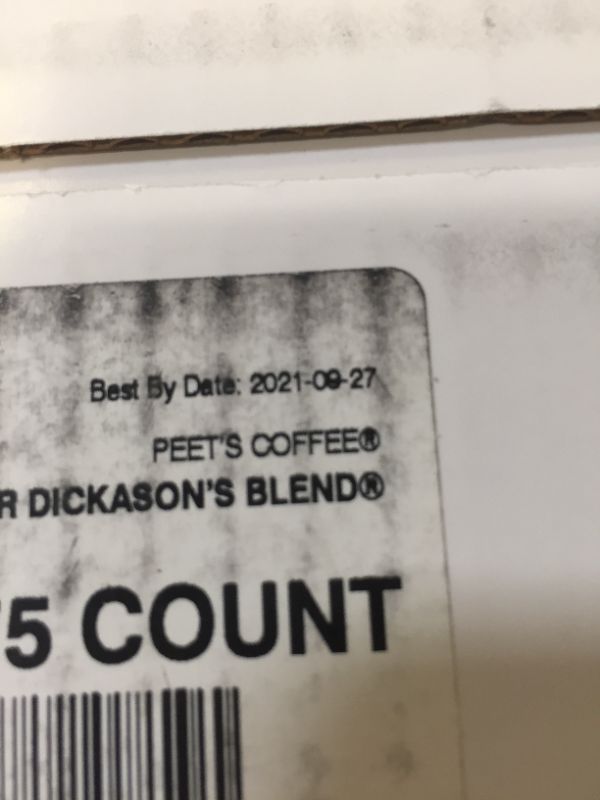 Photo 3 of Peet's Coffee Major Dickason's Blend K-Cup Pod 75 Count BEST BY 09/2021
