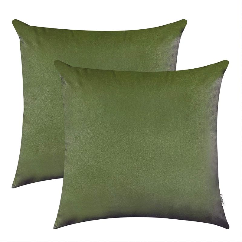 Photo 1 of AIDEKE 18x18 Christmas Pillow Covers Throw Pillow Covers -Home Decorative SOFE Velvet Pillow Case,Set of 2- for Couch Bed Bench Chair,45 x 45cm,Blackish Green
