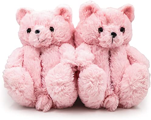 Photo 1 of Kids, Toddler, Teddy Bear Slipper Plush Bear Slippers, Indoor Slippers,  Light Pink- Toddler