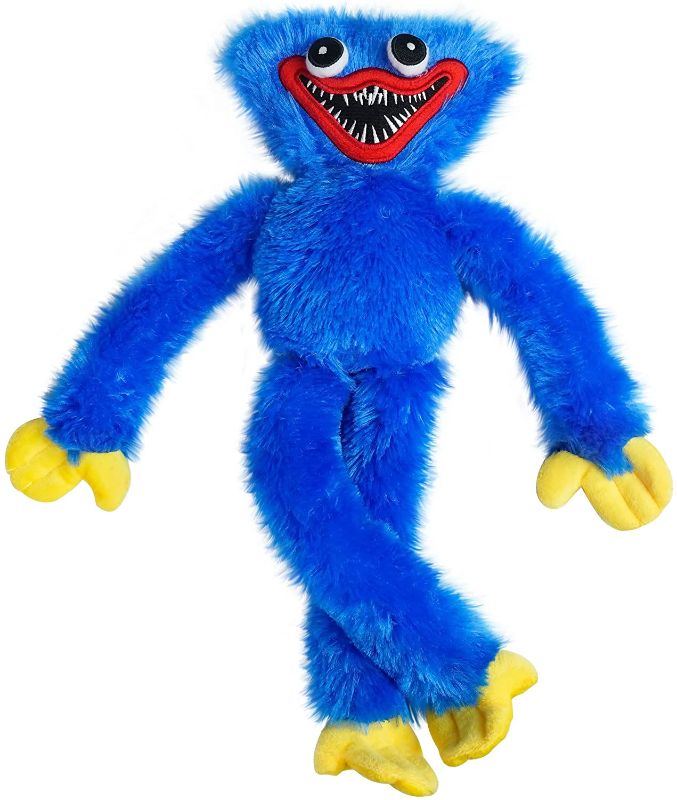 Photo 1 of 15.7inches Poppy Playtime Huggy Wuggy Plush Toys, Blue Scary and Funny Plush Doll, Monster Horror Game Doll Gifts for Kids and Game Fan’s (Blue)
