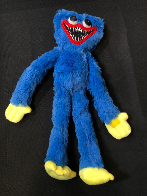 Photo 2 of 15.7inches Poppy Playtime Huggy Wuggy Plush Toys, Blue Scary and Funny Plush Doll, Monster Horror Game Doll Gifts for Kids and Game Fan’s (Blue)
