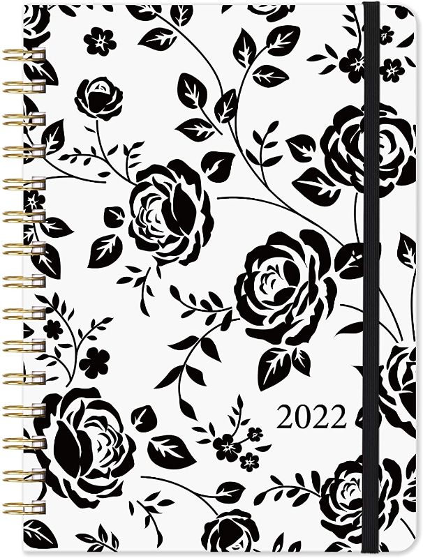 Photo 1 of 2022 Planner - 2022 Planner Weekly and Monthly with Premium Thick Paper, 6.37" x 8.46", January - December 2022, Planner 2022 with Twin-Wire Binding, Elastic Closure and Inner Pocket, Black Rose
3 pack 