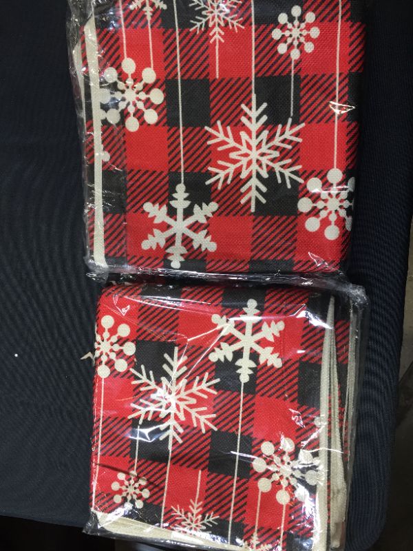 Photo 2 of Christmas Pillow Covers 18 x 18 Pillowcase Xmas Throw Pillow Cover Farmhouse Set of 4 Decorations--- 2 pack 