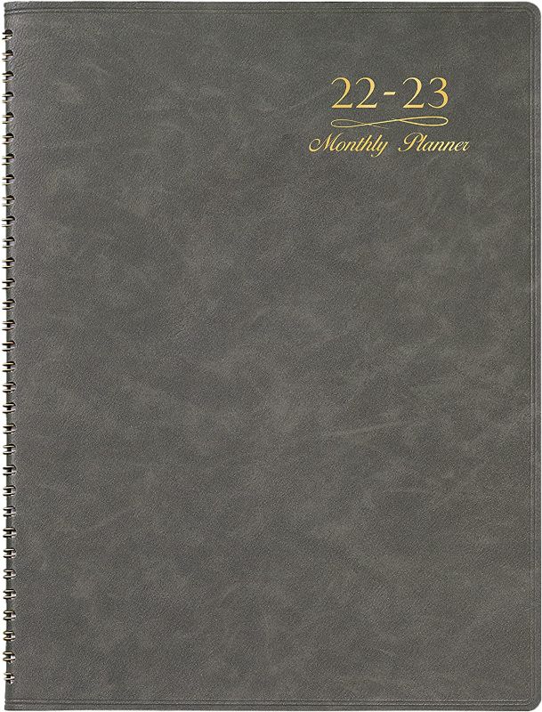 Photo 1 of 2022-2023 Monthly Planner - Planner 2022 from January 2022 - December 2023 Covering 2 Years, with Tabs & Pocket & Label, 9" x 11", Contacts and Passwords + Two-Sided Back Pocket + Premium Thick Paper--- 4 PACK 
