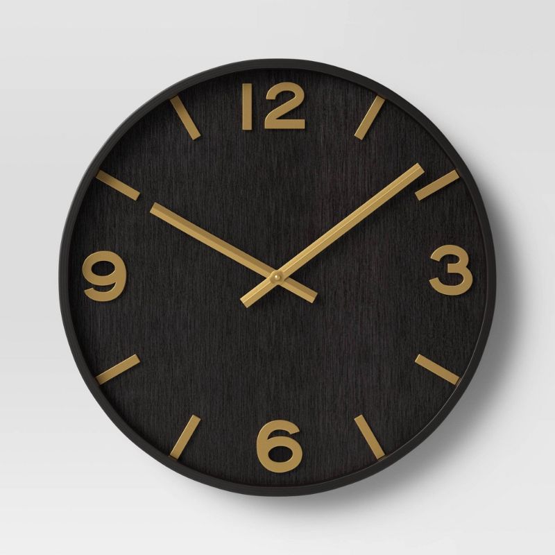 Photo 1 of 20INCH Wood Wall Clock Brass - Threshold™ - 2 PACK 
