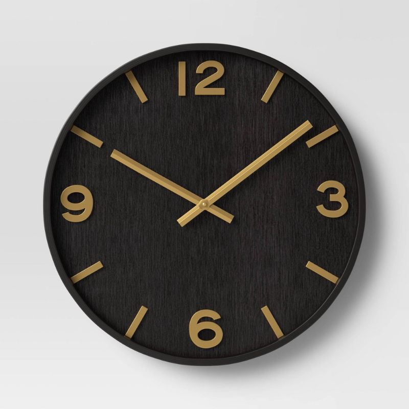 Photo 1 of 20INCH Wood Wall Clock Brass - Threshold™ - 2 PACK
