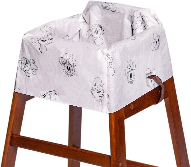 Photo 1 of J.L. Childress Disney Baby by Disposable Restaurant High Chair Cover Individually Wrapped for Travel Convenience, Mickey and Minnie, 12 Count
