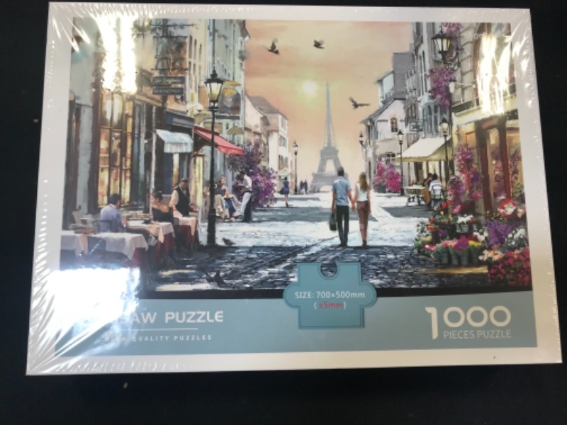 Photo 2 of 1000 Piece Puzzles for Adults- Romantic Paris- Lovers Walking- Large Size Jigsaw Puzzle Toy-Thick Sturdy Puzzles Piece Fit Together Perfectly
