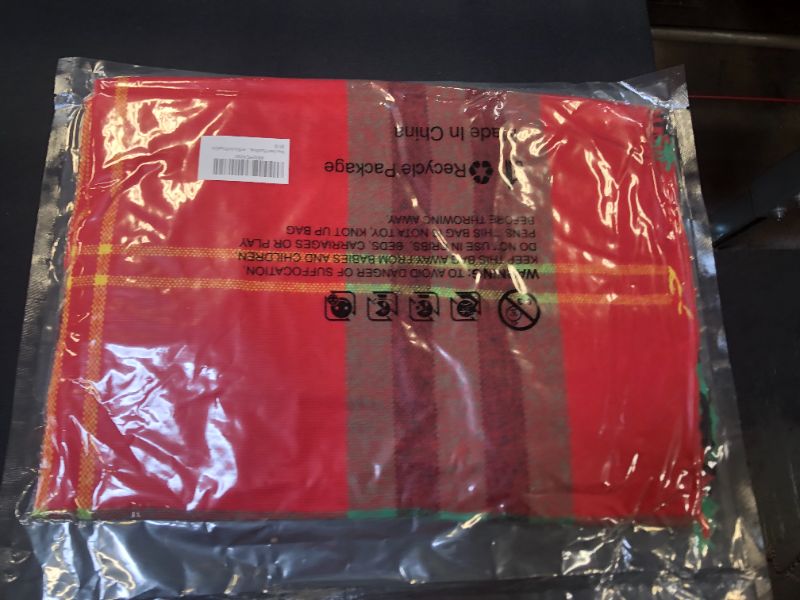 Photo 1 of women oversized blanket scarf wrap and shawl warm pashmina plaid red / green---factory sealed