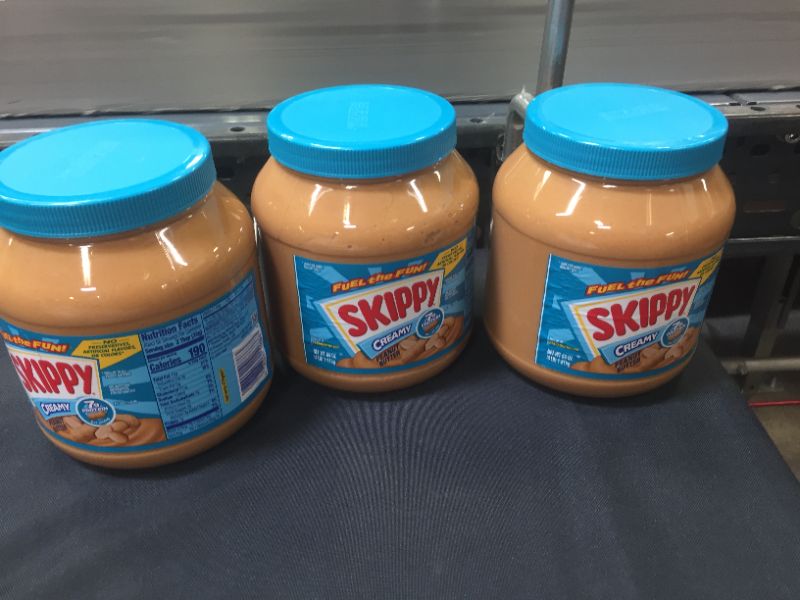 Photo 2 of 3 pack Skippy Creamy Peanut Butter, 64 Ounce
best by 05/22/2022