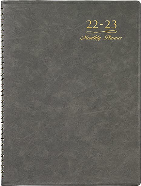 Photo 1 of 2022-2023 Monthly Planner - Planner 2022 from January 2022 - December 2023 Covering 2 Years, with Tabs & Pocket & Label, 9" x 11", Contacts and Passwords + Two-Sided Back Pocket + Premium Thick Paper  ----3pack