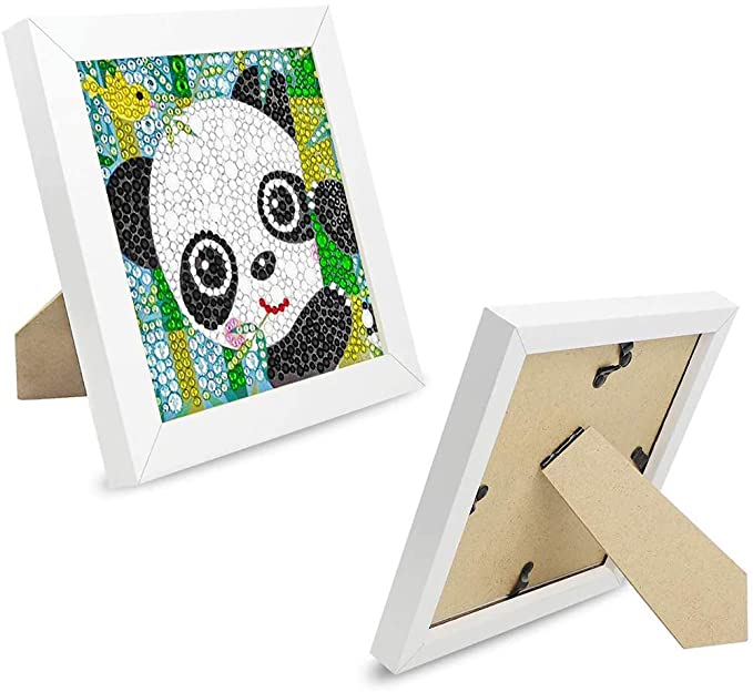 Photo 1 of Diamond Painting Toys Kits for Kids Easy DIY Panda Mosaic Diamond Art Craft Kit Paint by Numbers with Frame for Beginners 6x6inch---1pc