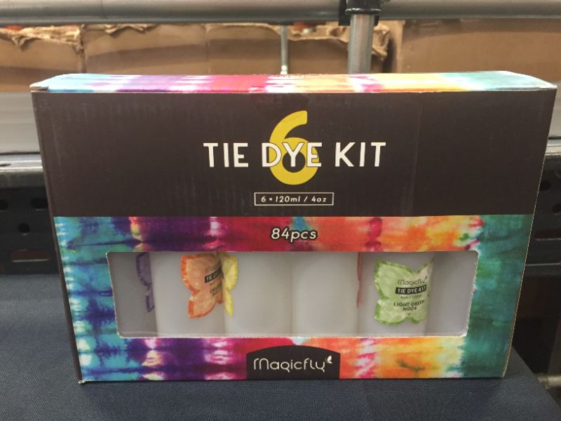 Photo 1 of Magicfly 84 Pcs Tie Dye Pack, 6 Color High Volume Fabric Dye Kit, One Step Tie Dye Kit, Perfect for Summer Camps, Parties, School Events, Family Gatherings and Group Activities