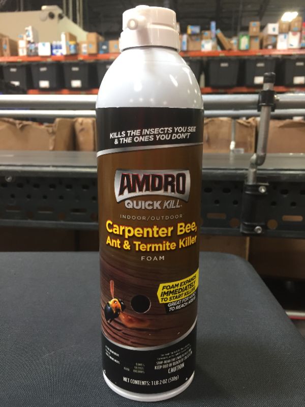 Photo 3 of Amdro Quick Kill Carpenter Bee, Carpenter Ant & Termite Killer Foam; 18 oz.