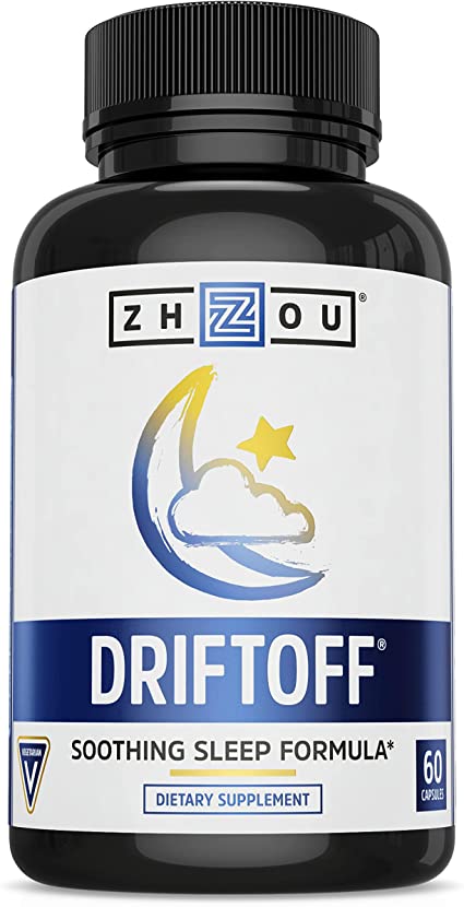 Photo 1 of Zhou Drift Off Premium Sleep Aid with Valerian Root, Melatonin, GABA & Tryptophan | Sleep Well, Wake Refreshed | 30 Servings, 60 Veggie Caps 11/24  ---1pack