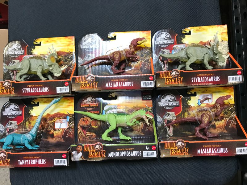 Photo 1 of Jurassic World Fierce Force Camp Cretaceous Authentic Dinosaur Strike Motion Action Figure, Movable Joints, Gift Fans 3 Years & Older - 4 Different Models 
