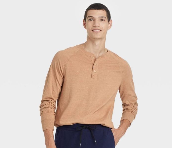 Photo 1 of Men's Long Sleeve Henley Shirt - Goodfellow & Co  Size XL