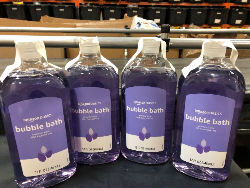 Photo 4 of Amazon Basics Bubble Bath, Lavender Scent, 32 Fluid Ounces, 4-Pack (Previously Solimo)