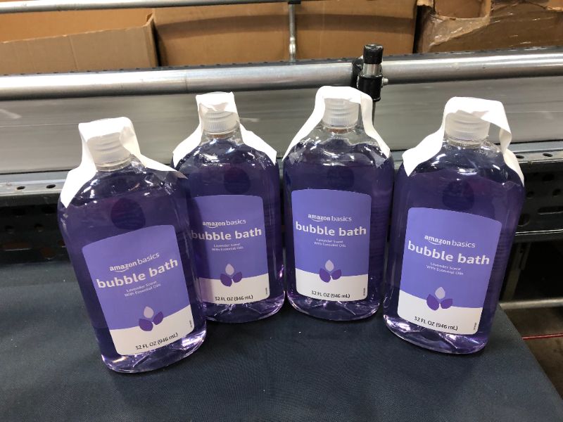 Photo 2 of Amazon Basics Bubble Bath, Lavender Scent, 32 Fluid Ounces, 4-Pack (Previously Solimo)