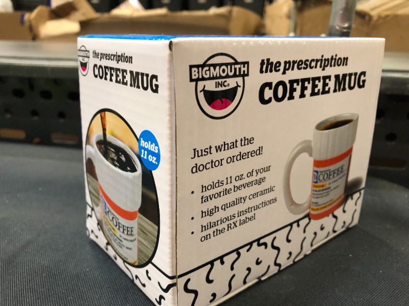 Photo 4 of BigMouth Inc. The Prescription Coffee Mug – Hilarious 12 oz Ceramic Coffee Cup in the Shape of a Pill Bottle – Perfect for Home or Office, Makes a Great Gift